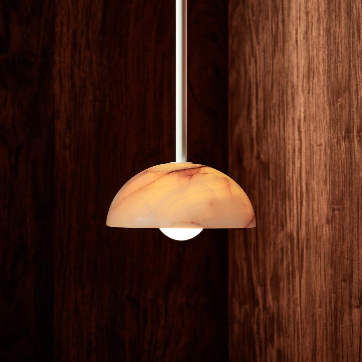 Eronex zeitgenössische minimalistische Eleganz Pendelleuchte aus Messing mit Glaskolben