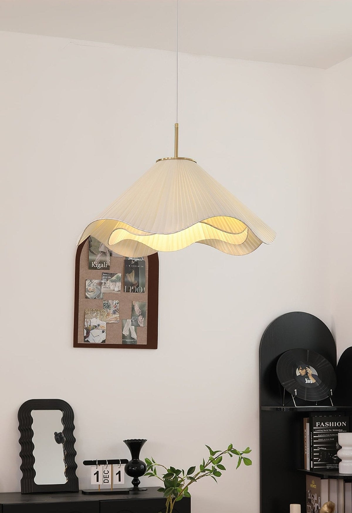 Drift Minimalistische Stoff-Pendelleuchte