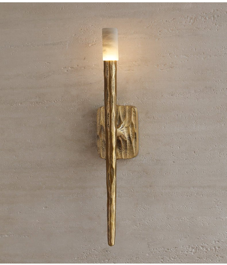 Julius Alabaster Zylindrische Minimalistische Wandleuchte