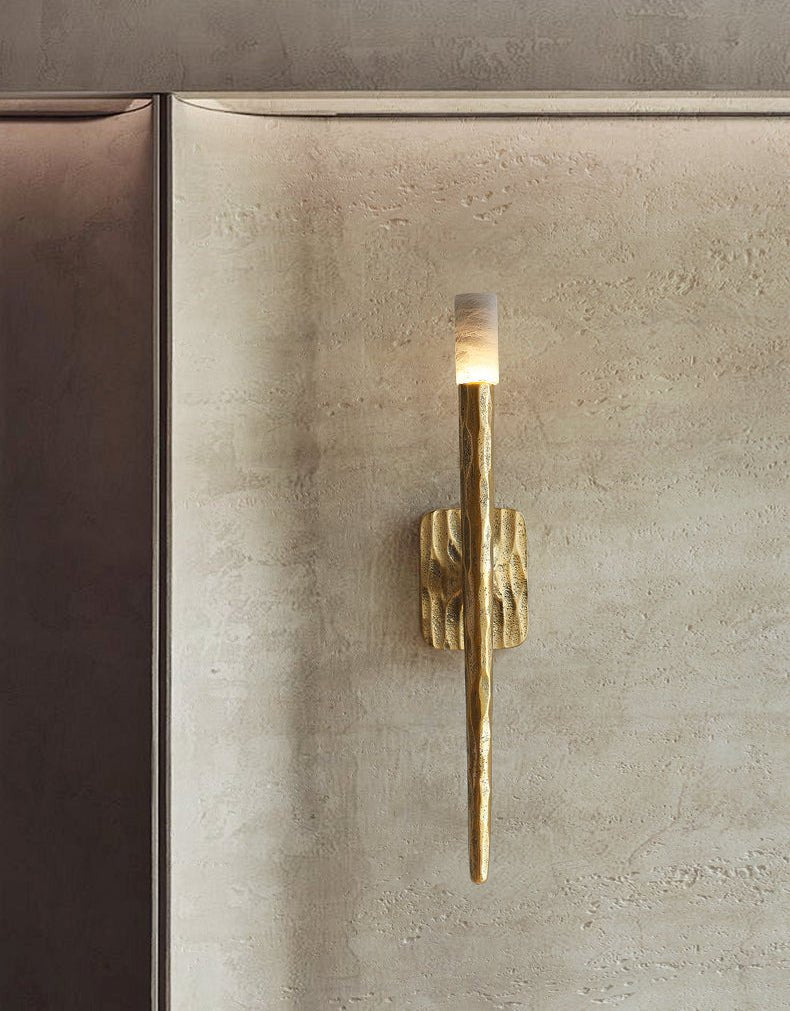Julius Alabaster Zylindrische Minimalistische Wandleuchte