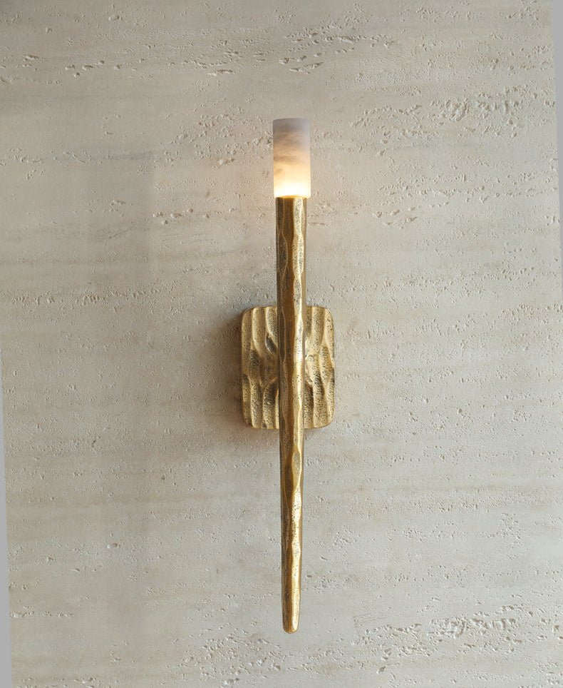 Julius Alabaster Zylindrische Minimalistische Wandleuchte