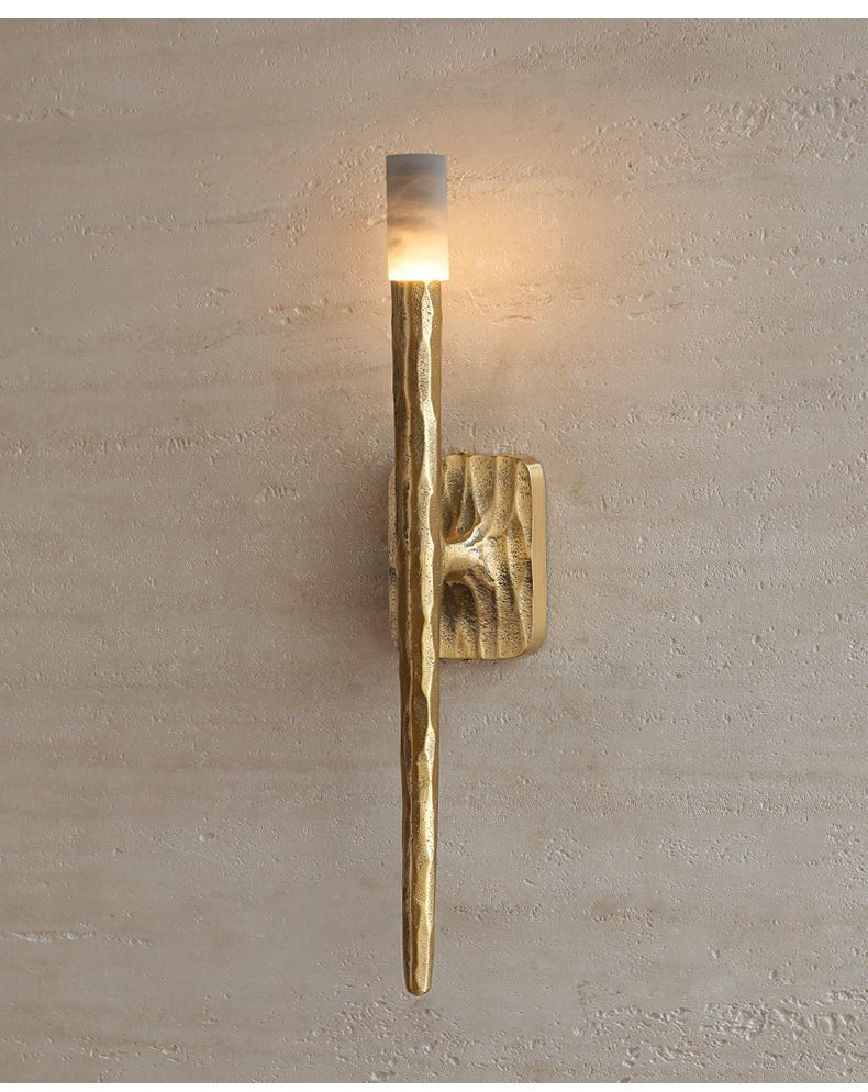 Julius Alabaster Zylindrische Minimalistische Wandleuchte