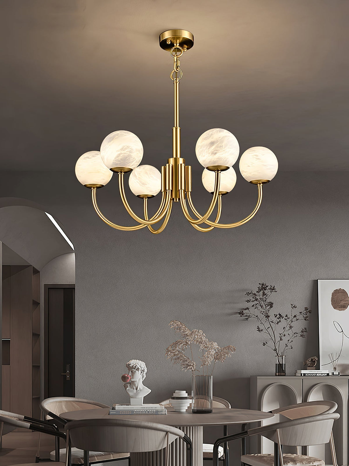 Alira Vintage Alabaster Kronleuchter