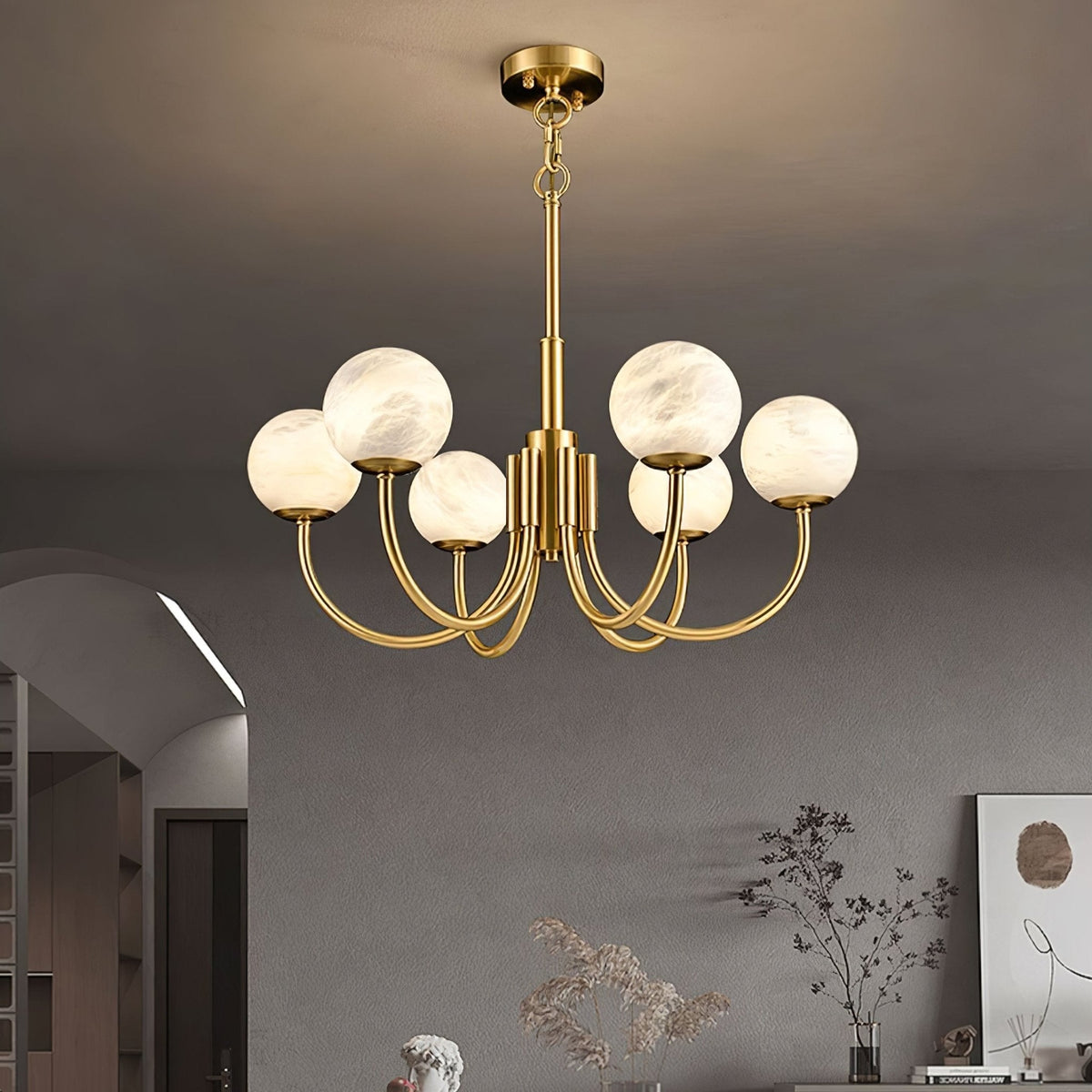 Alira Vintage Alabaster Kronleuchter
