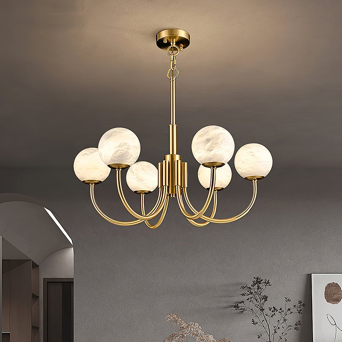 Alira Vintage Alabaster Kronleuchter
