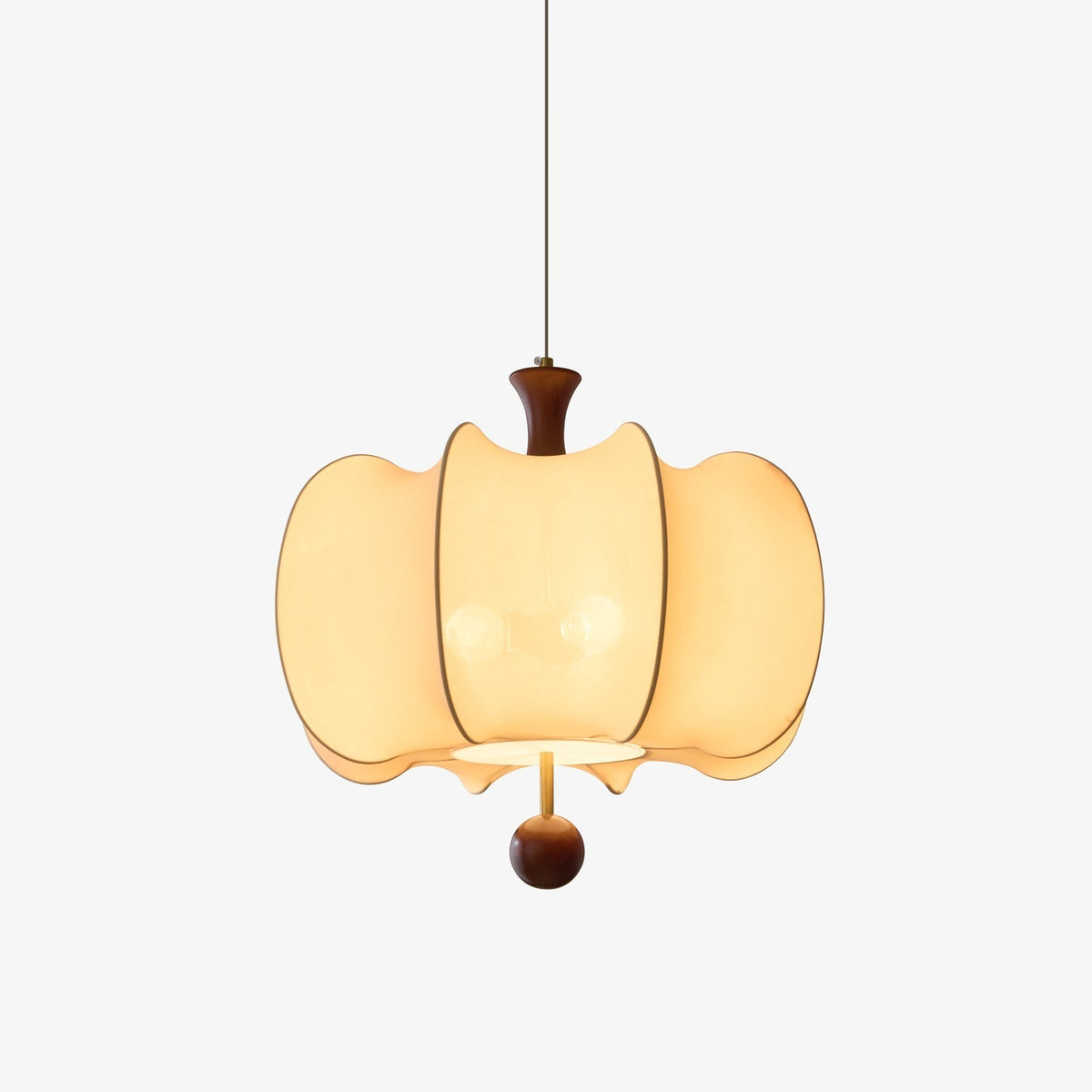 Elvelise Pendelleuchte aus Stoff und Holz