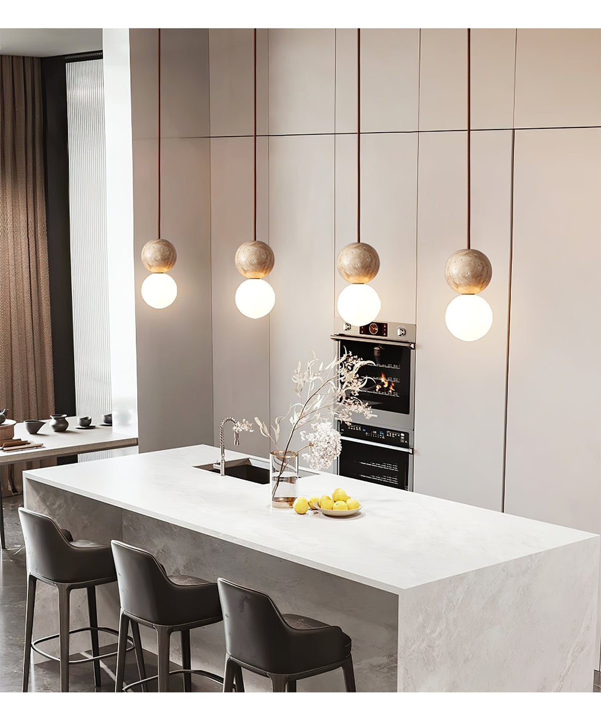 Serinelle Travertine Pendelleuchte