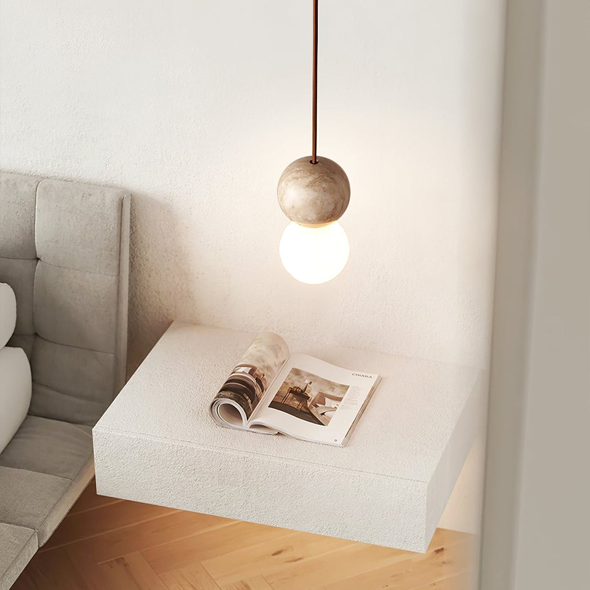 Serinelle Travertine Pendelleuchte