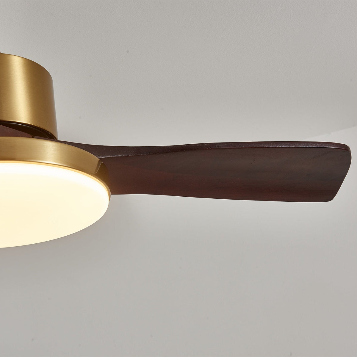 Xen zeitgenössische Deckenventilator mit Beleuchtung aus Holz