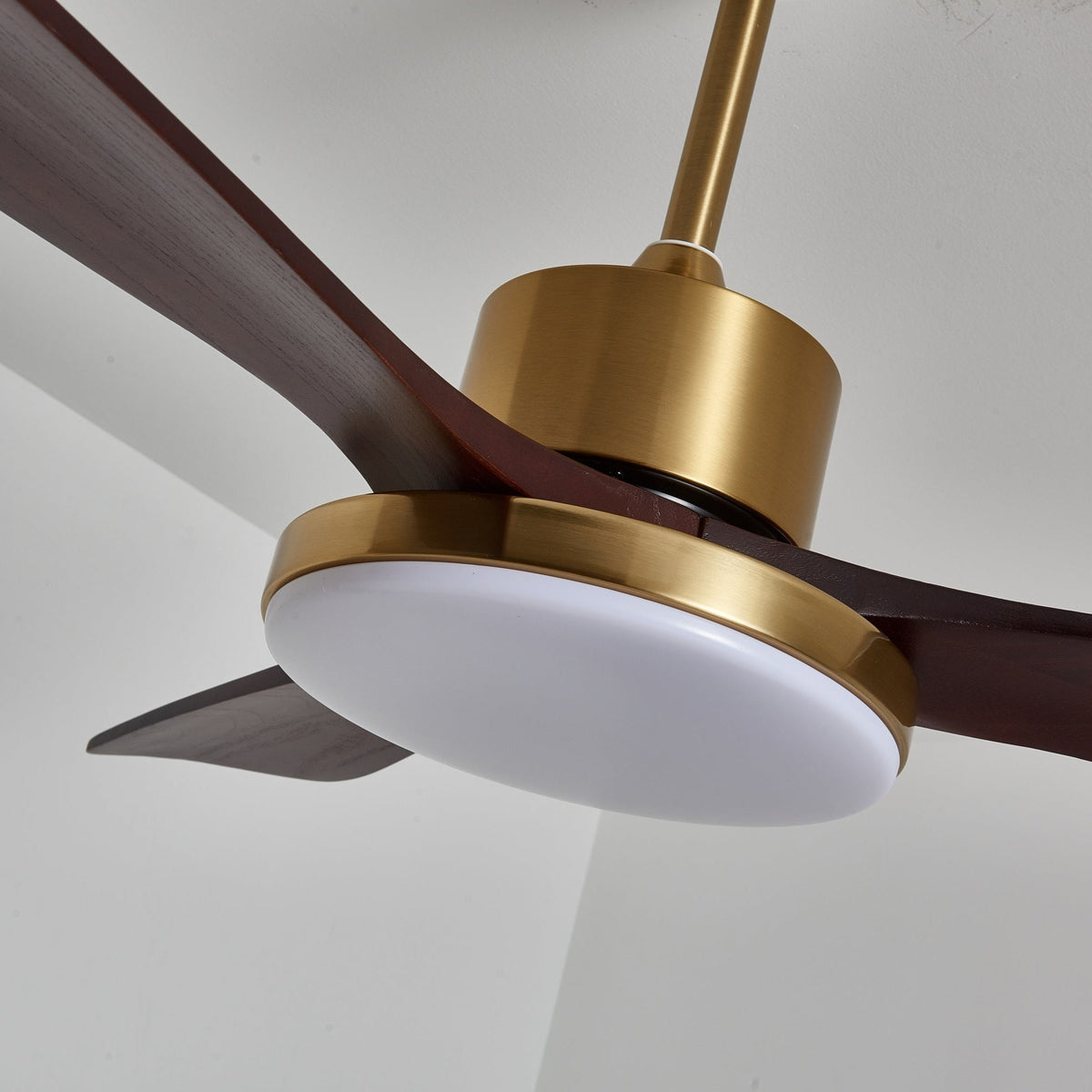 Xen zeitgenössische Deckenventilator mit Beleuchtung aus Holz
