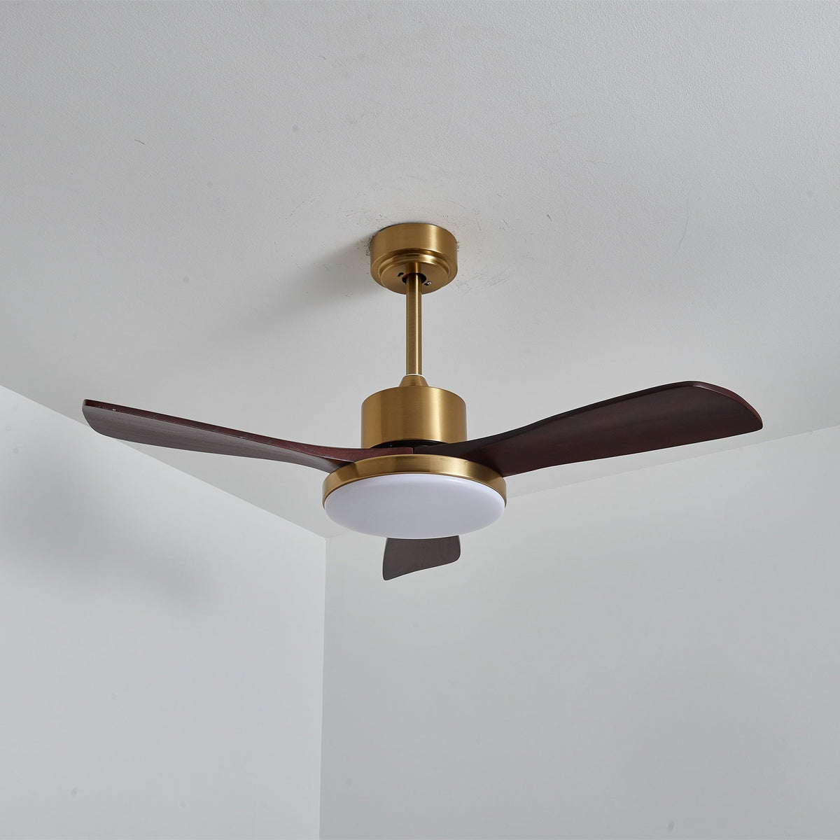 Xen zeitgenössische Deckenventilator mit Beleuchtung aus Holz