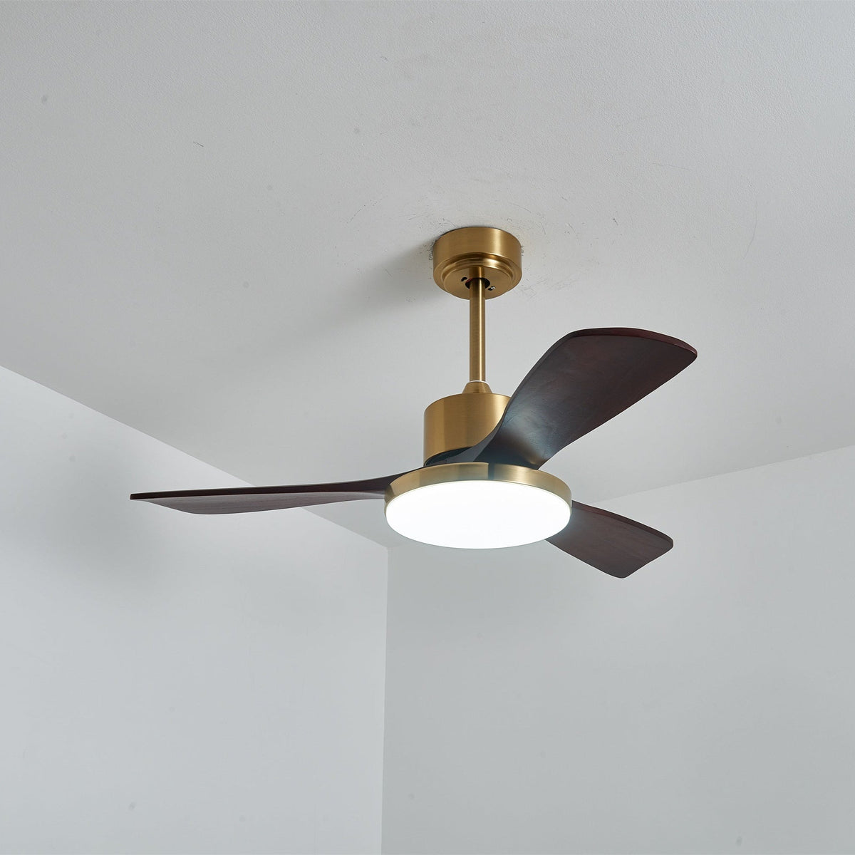Xen zeitgenössische Deckenventilator mit Beleuchtung aus Holz