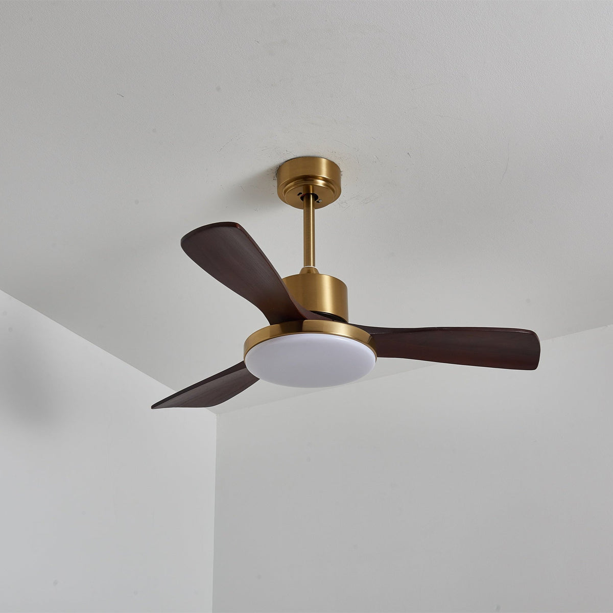 Xen zeitgenössische Deckenventilator mit Beleuchtung aus Holz