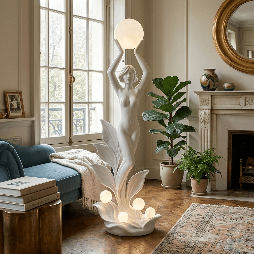 Galatea Aurora Muse Skulpturale Stehleuchte