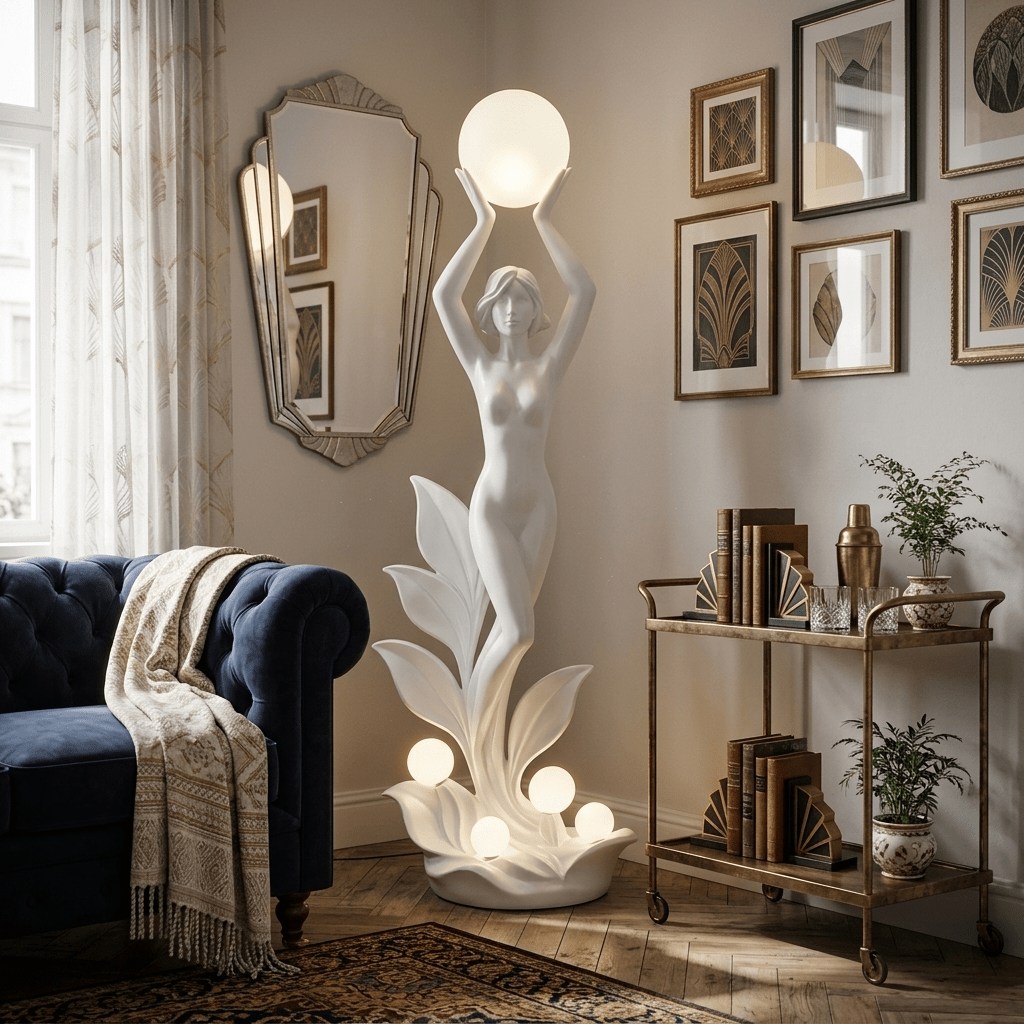 Galatea Aurora Muse Skulpturale Stehleuchte