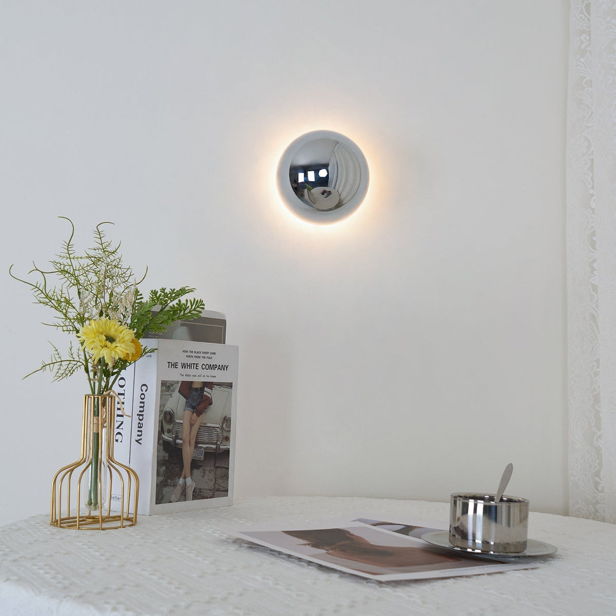 Virixy moderne minimalistische Wandleuchte mit Kugelschirm