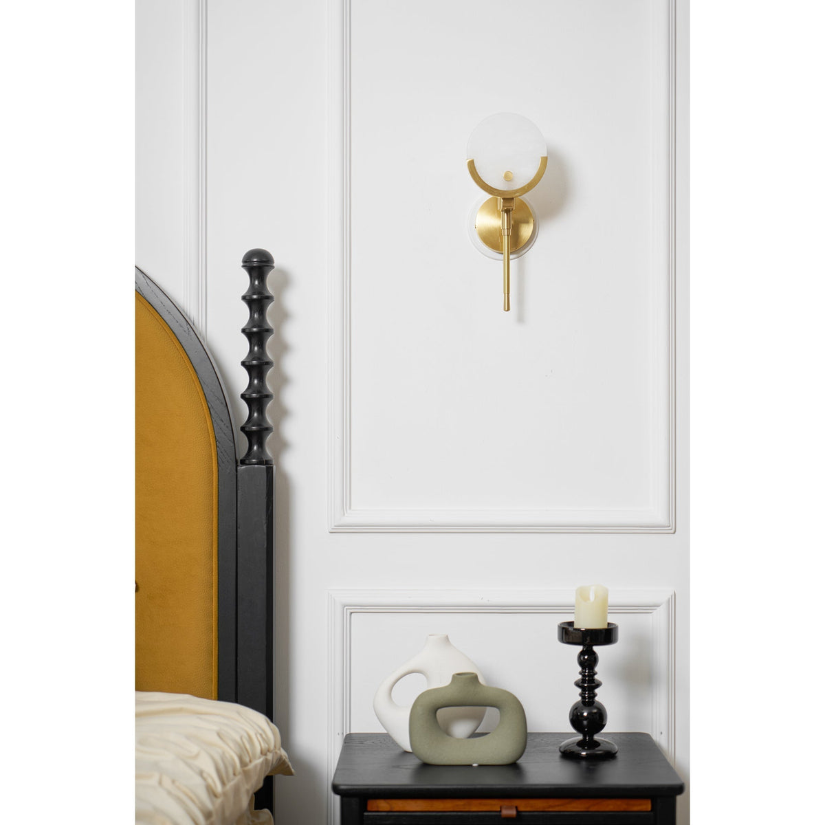 Aminex Kugel aus Alabaster Wandleuchte