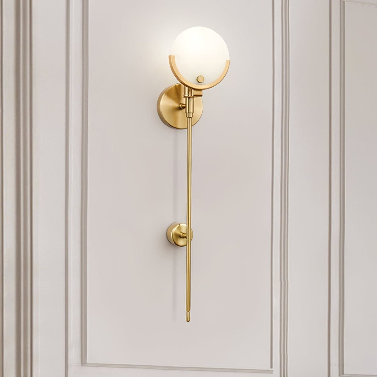 Bravi Wandleuchte aus Messing mit Alabaster