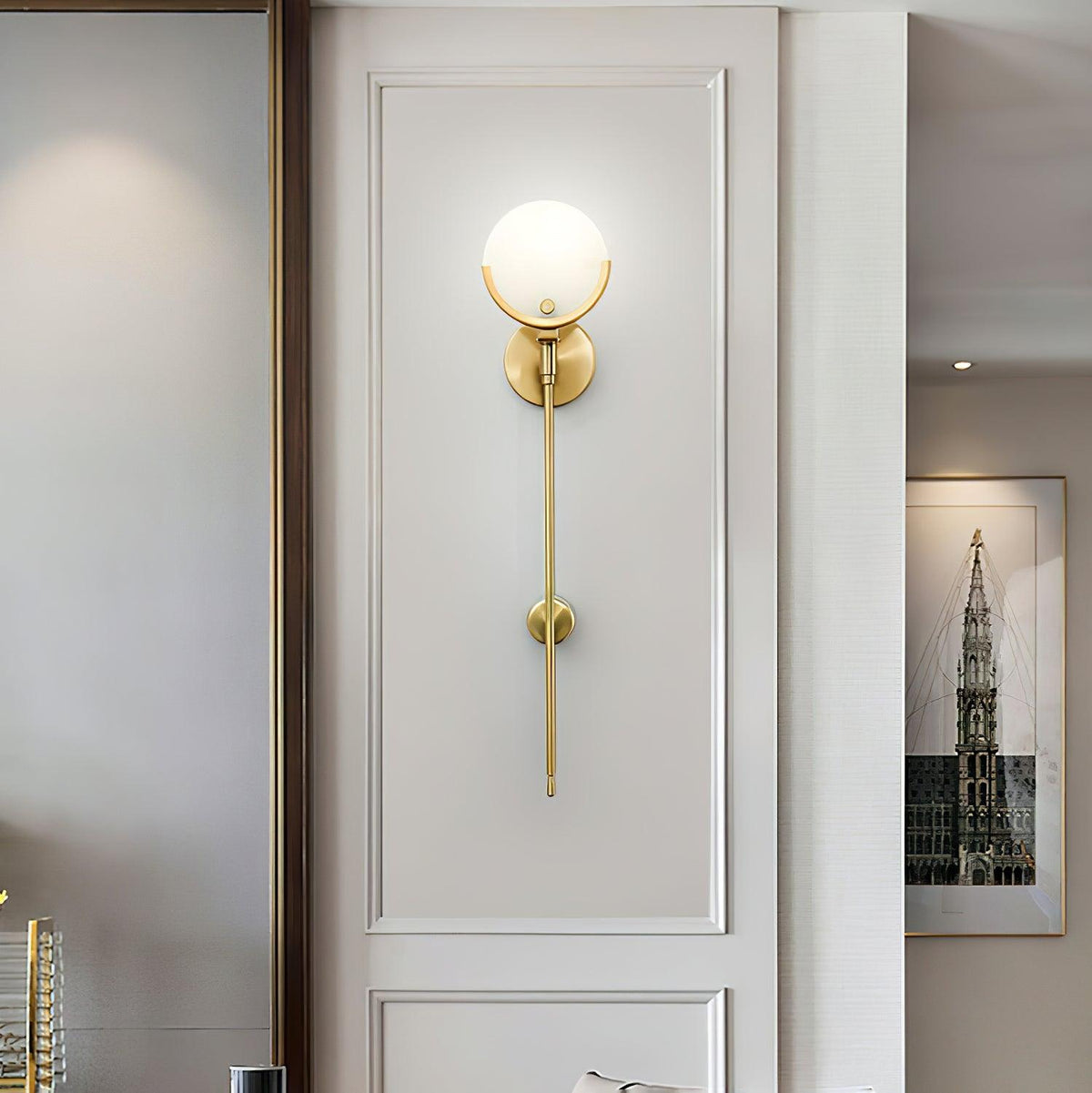 Aminex Kugel aus Alabaster Wandleuchte