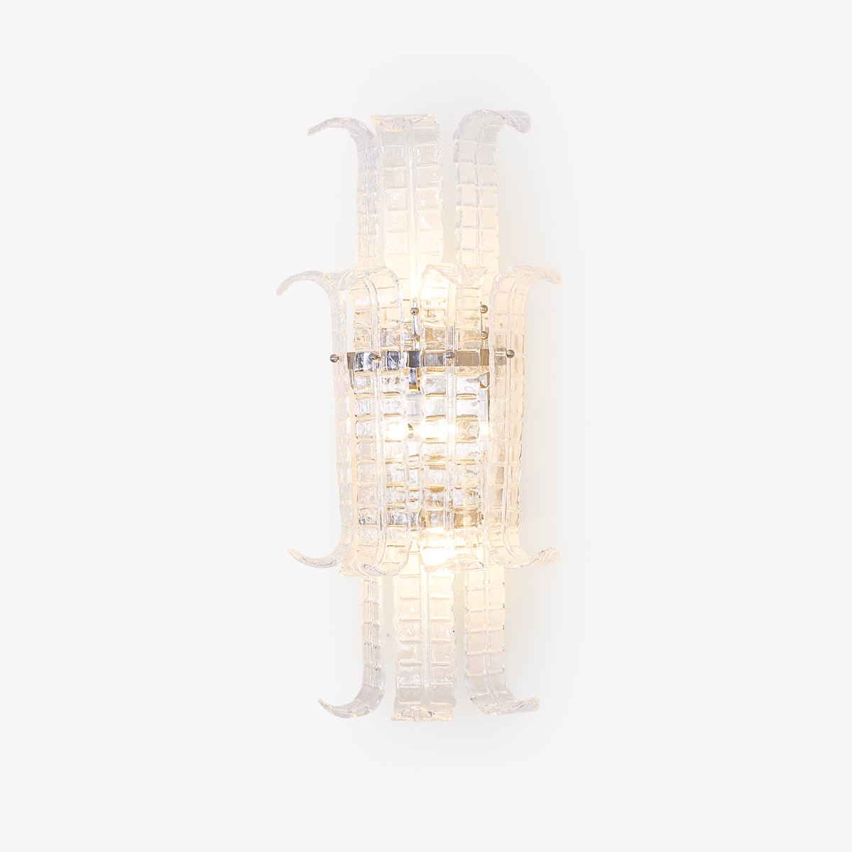 Celearia Wandleuchte Transparent Murano-Glas-Platte Geometrisch