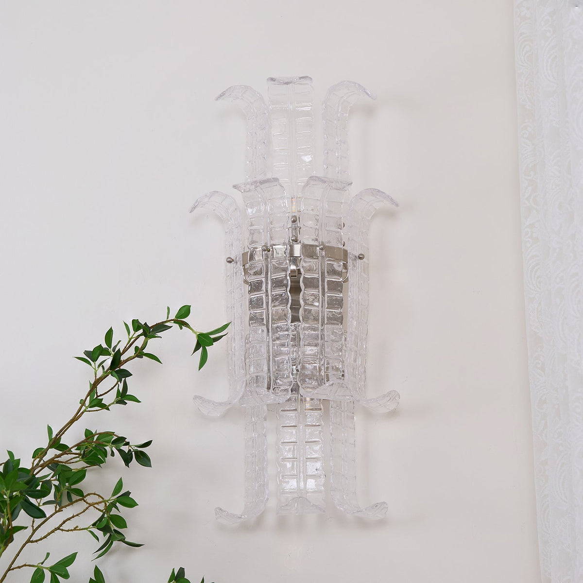 Celearia Wandleuchte Transparent Murano-Glas-Platte Geometrisch