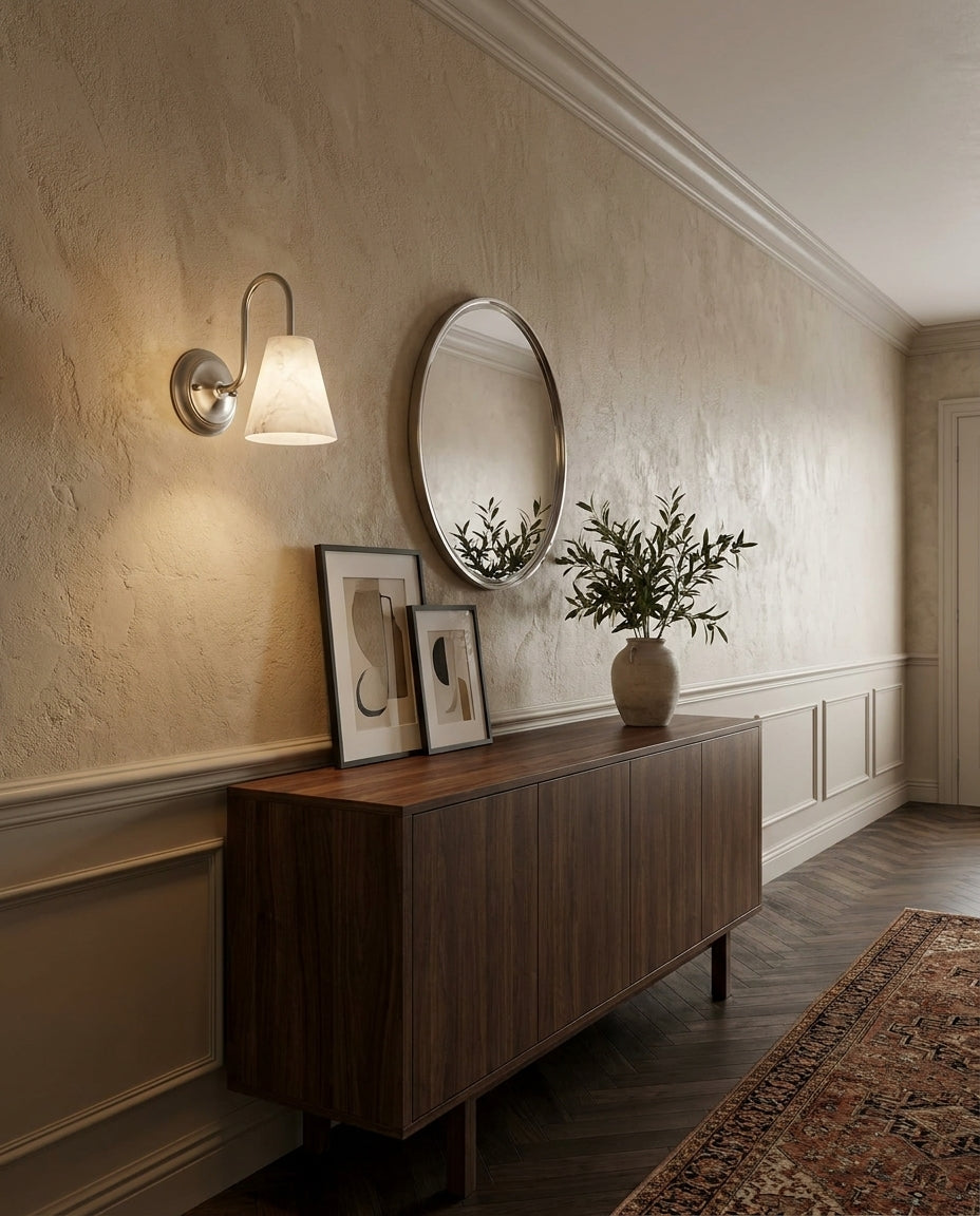 Bexstone Alabaster-Wandleuchte