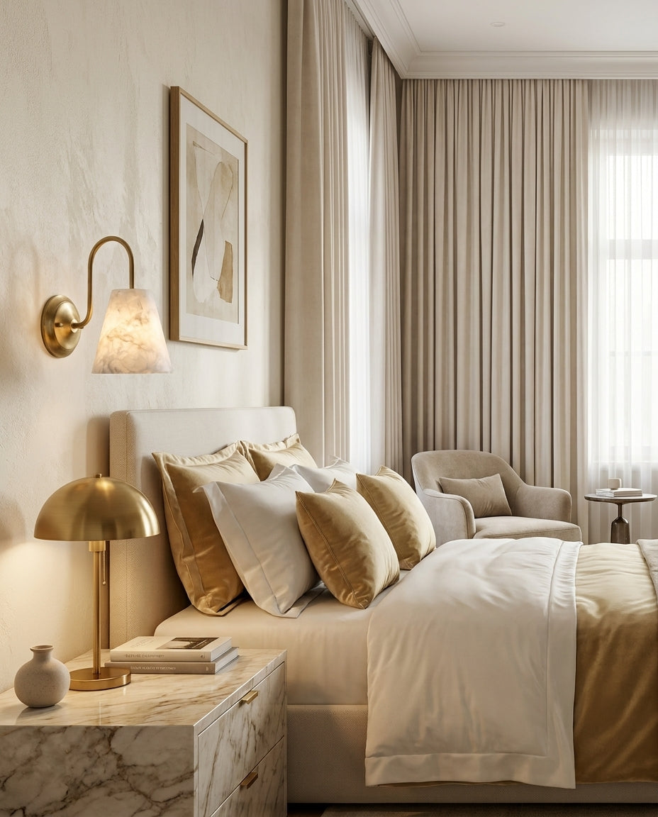 Bexstone Alabaster-Wandleuchte