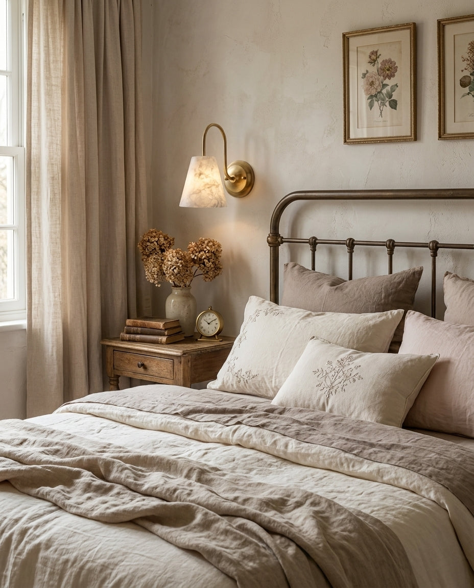 Bexstone Alabaster-Wandleuchte