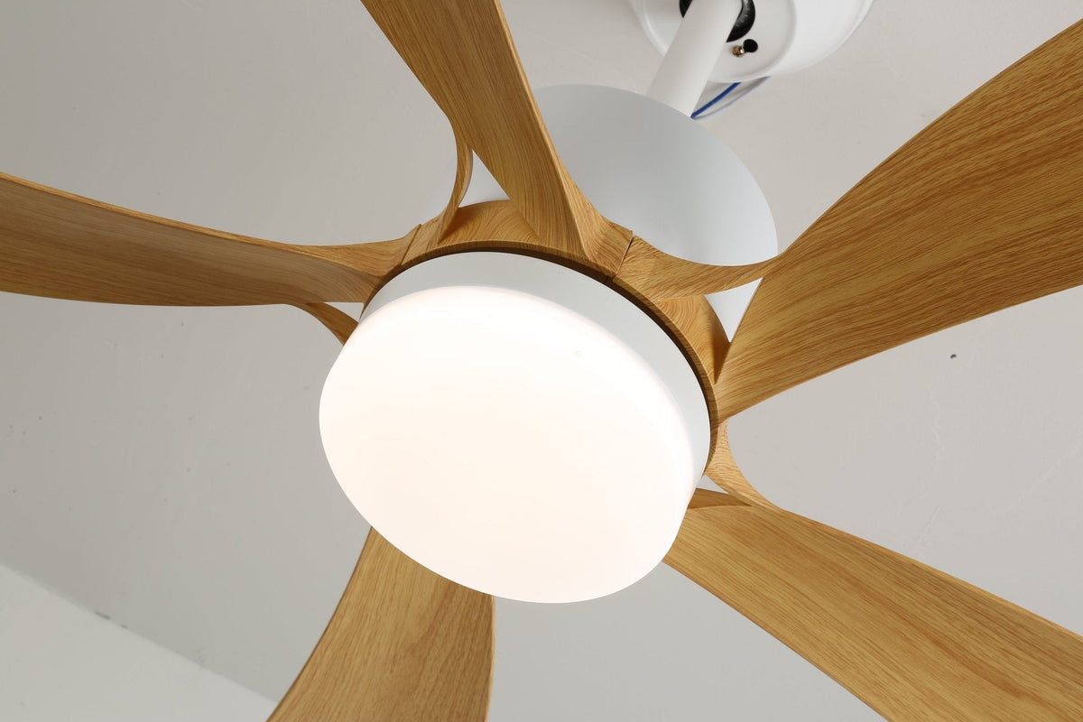 Sylven Moderner Holz-Deckenventilator mit Beleuchtung