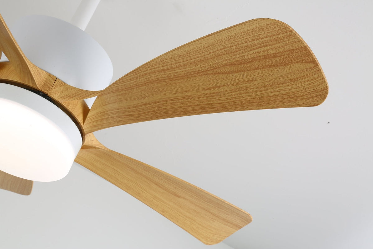 Sylven Moderner Holz-Deckenventilator mit Beleuchtung