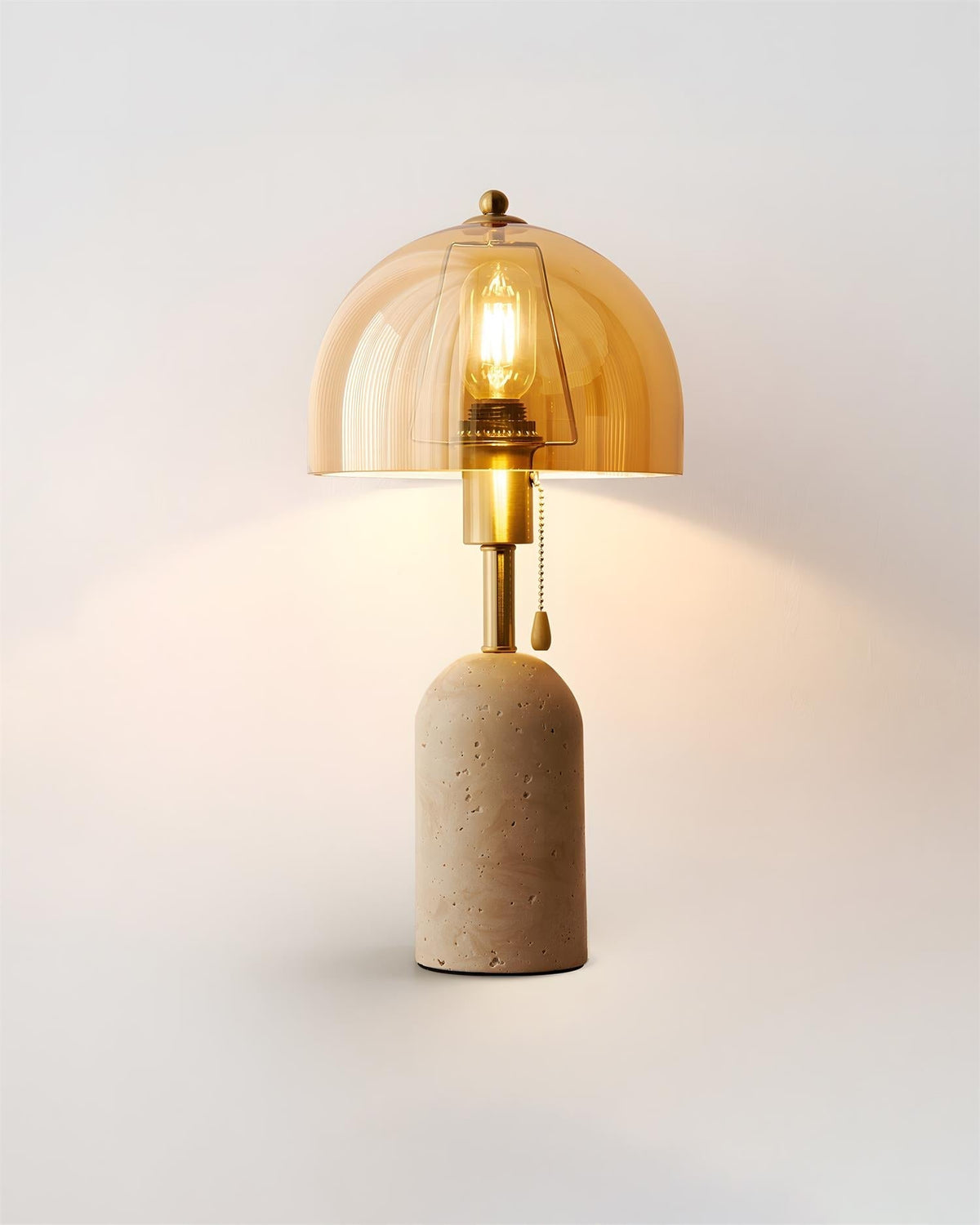 Teriiseria Tischleuchte Beige & Transparent