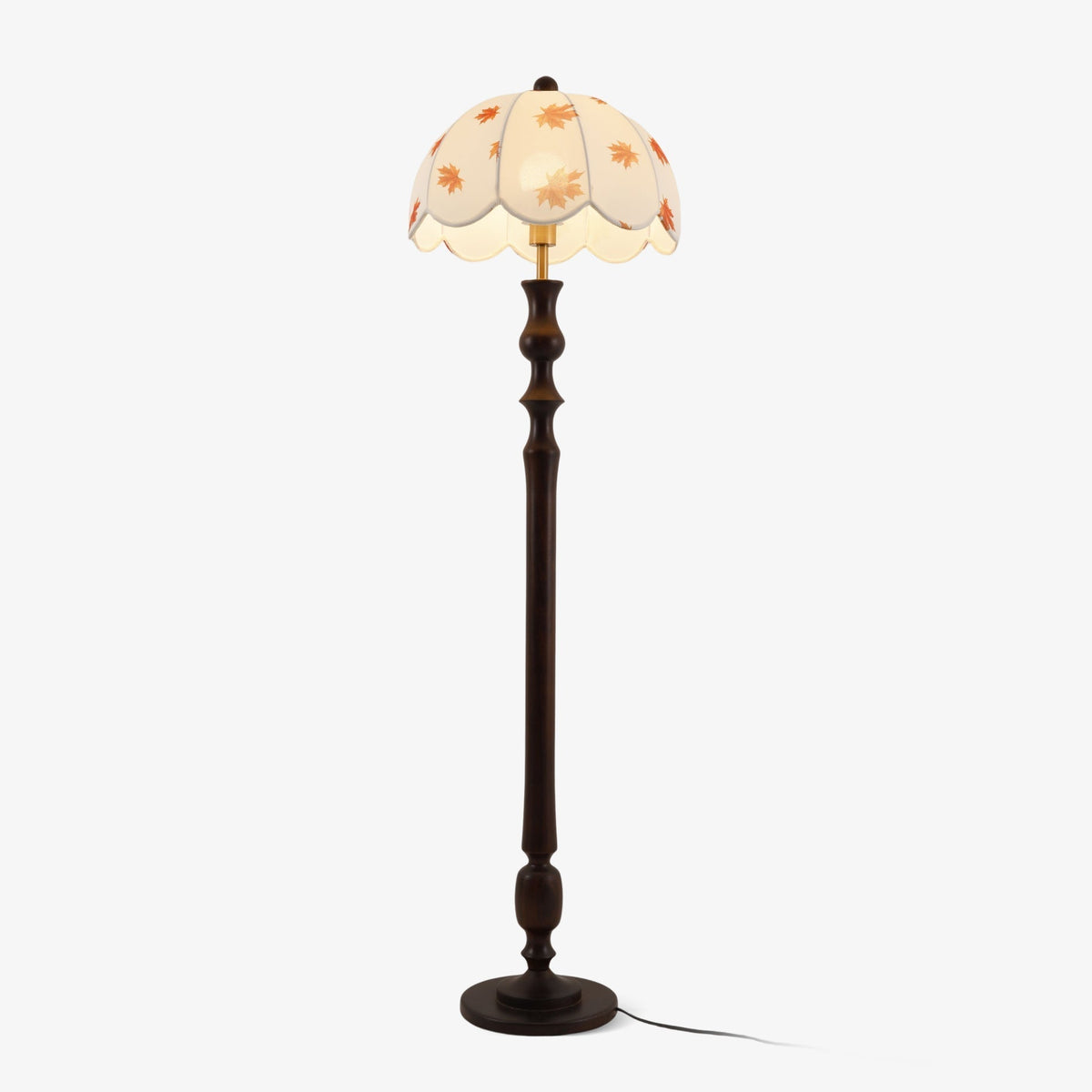 Mapler Holz-Stoff-Elegante Stehleuchte