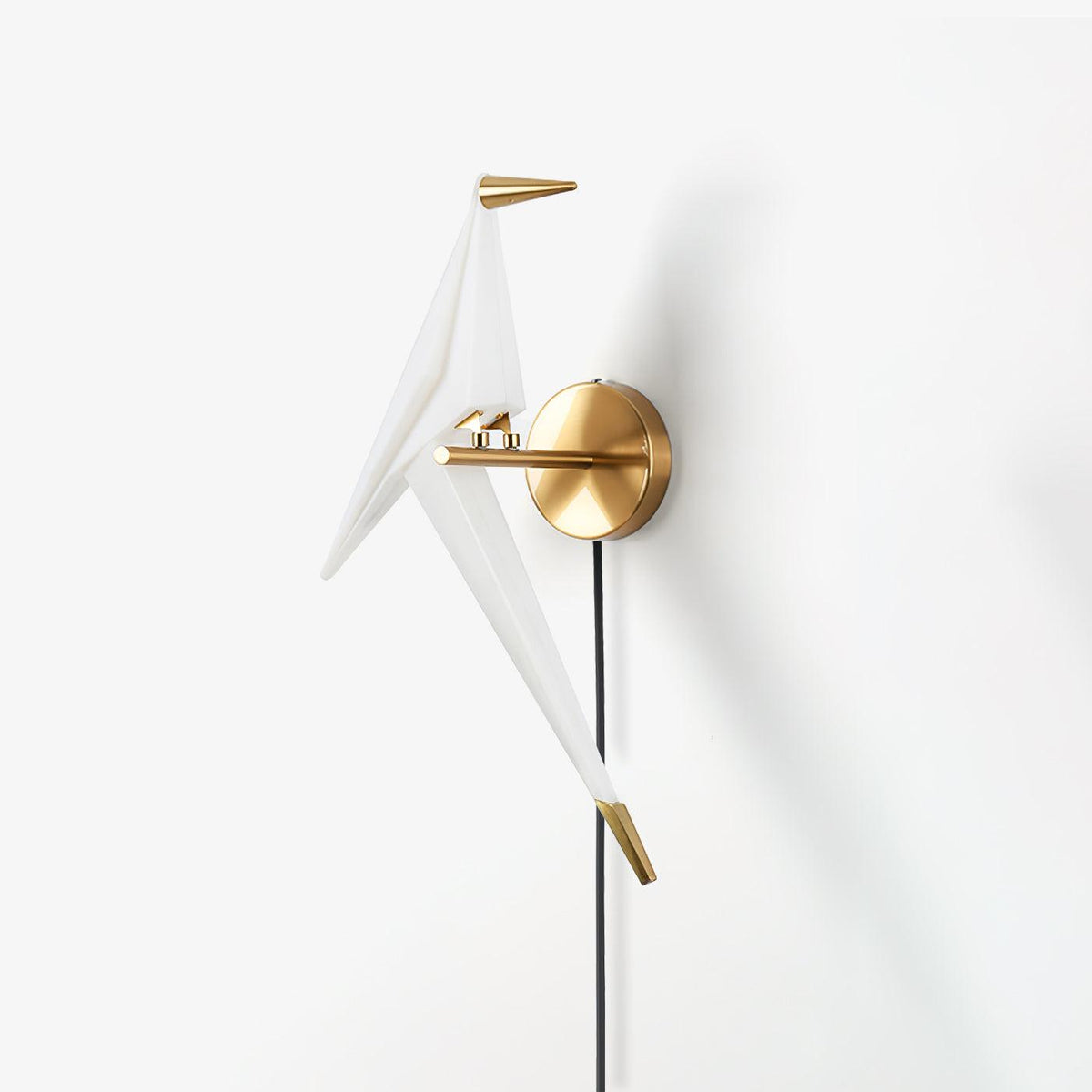 Visileth skandinavische Kunst-Kran-Wandleuchte mit Stecker