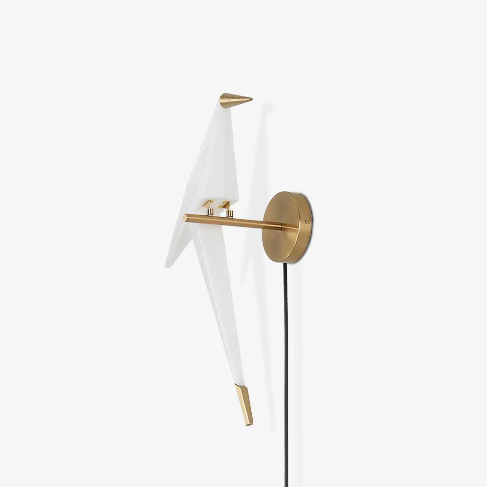 Visileth skandinavische Kunst-Kran-Wandleuchte mit Stecker