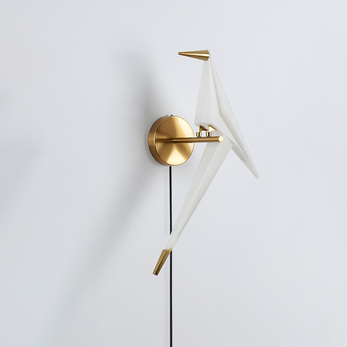 Visileth skandinavische Kunst-Kran-Wandleuchte mit Stecker