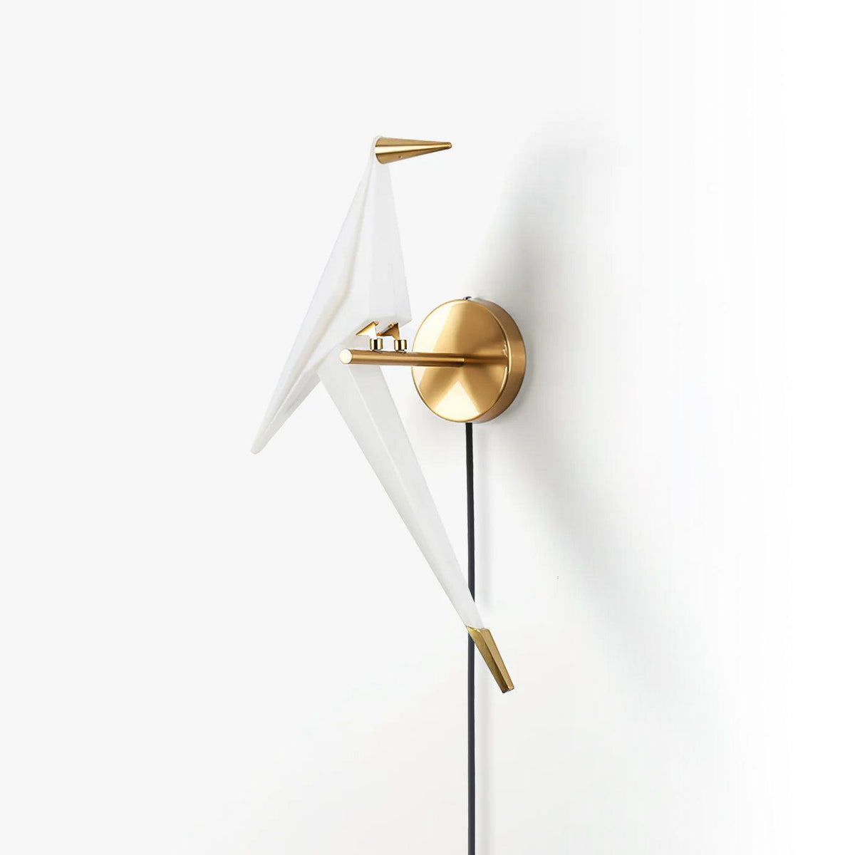 Visileth skandinavische Kunst-Kran-Wandleuchte mit Stecker