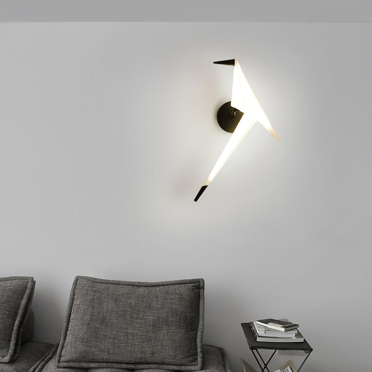 Visileth skandinavische Kunst-Kran-Wandleuchte mit Stecker