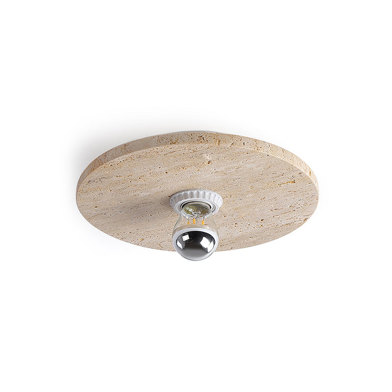 Norarora Travertin flache Deckenleuchte Beige