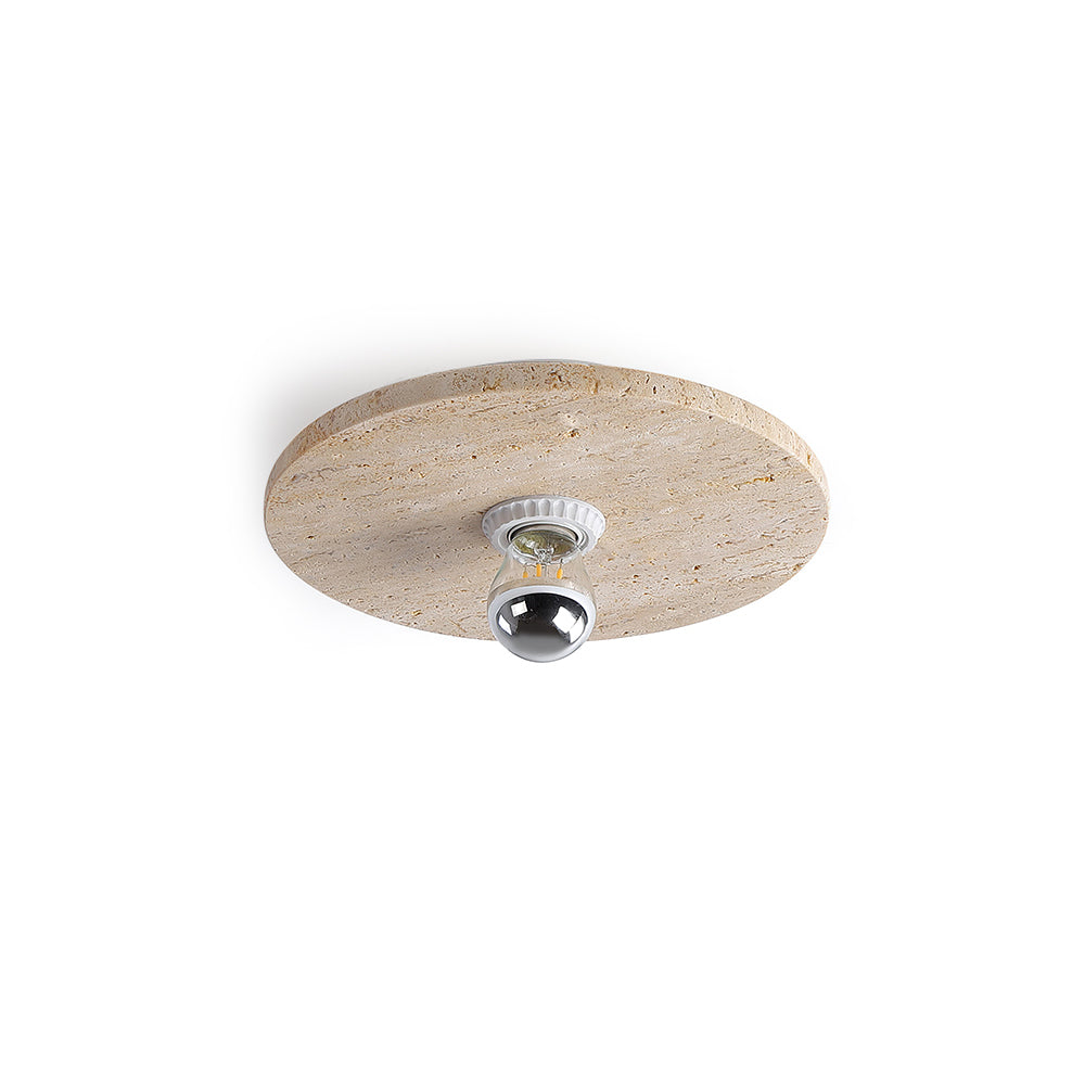 Norarora Travertin flache Deckenleuchte Beige