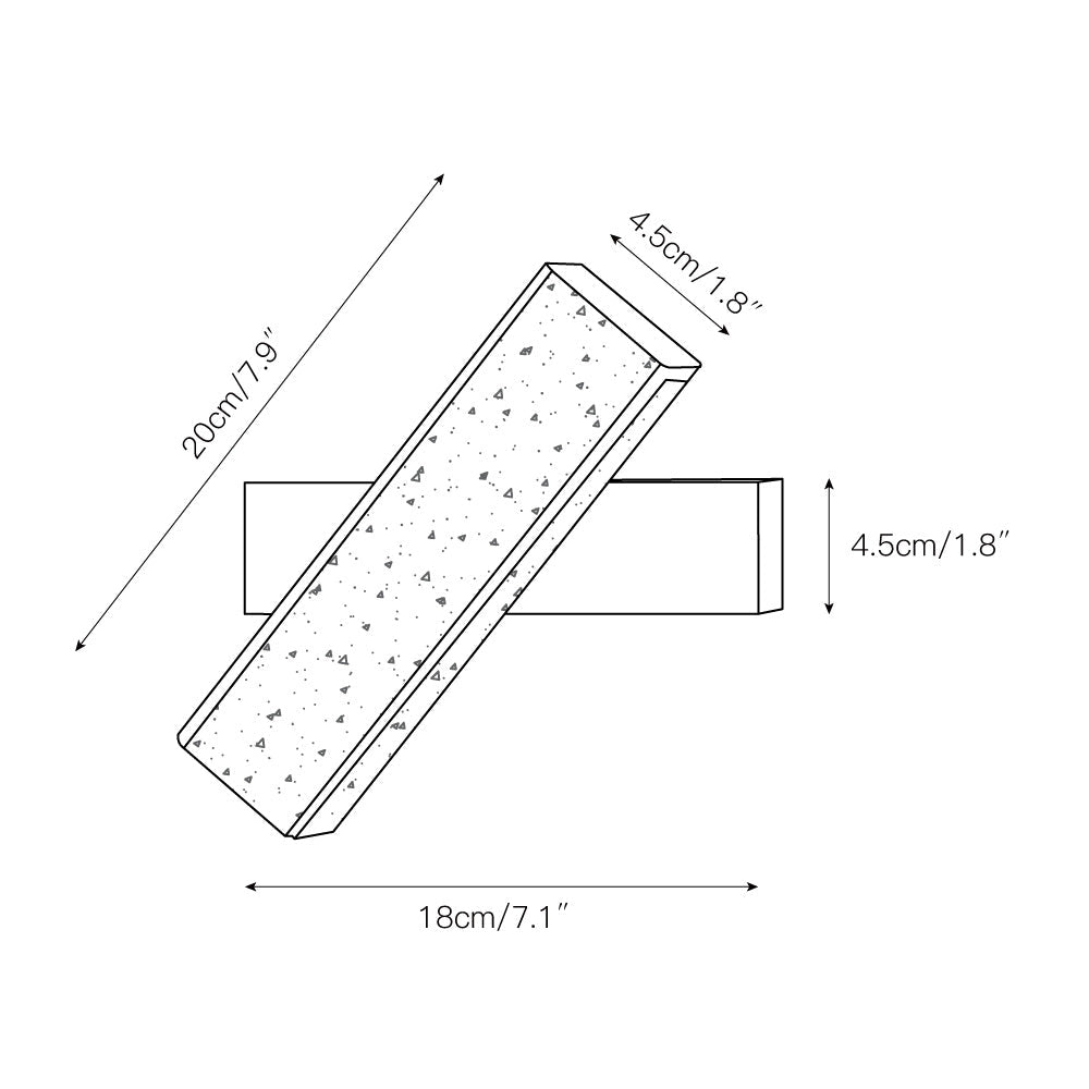 Ostruvyo zeitgenössische minimalistische lineare Wandleuchte aus Walnuss und Travertin