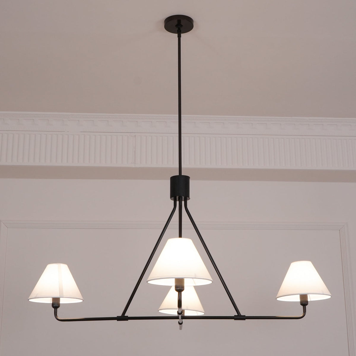 Ornuvyh Vintage Industrial Kronleuchter aus Metall mit Stoff