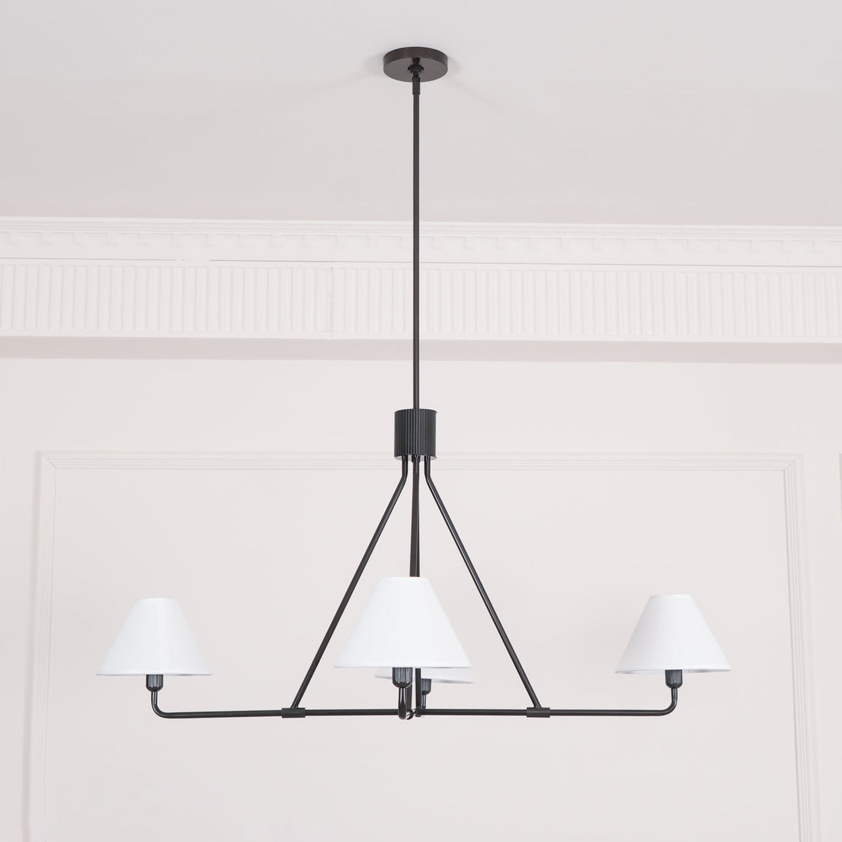 Ornuvyh Vintage Industrial Kronleuchter aus Metall mit Stoff