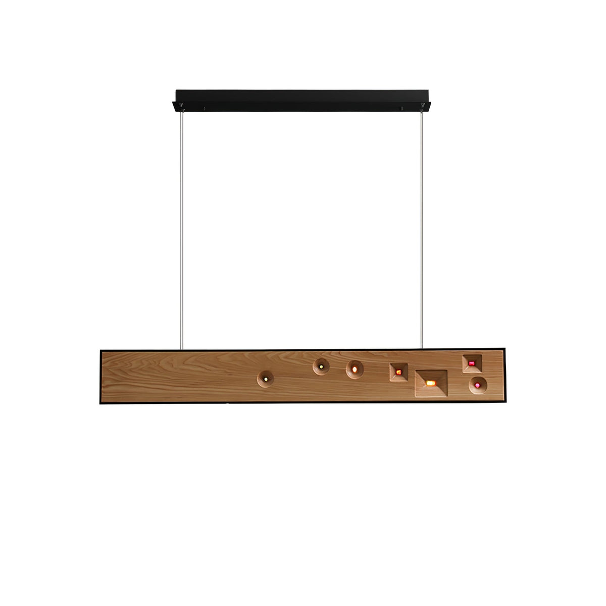 Elvorora Pendelleuchte Holz Linear LED Edelstein