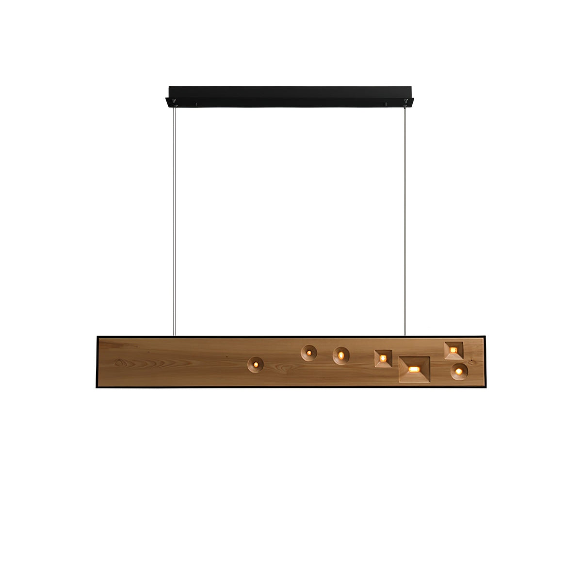 Elvorora Pendelleuchte Holz Linear LED Edelstein