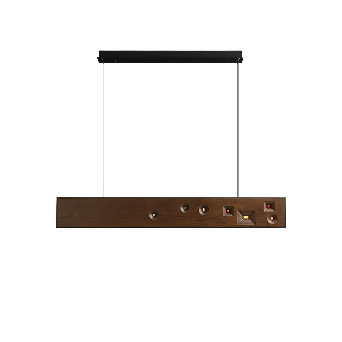 Elvorora Pendelleuchte Holz Linear LED Edelstein