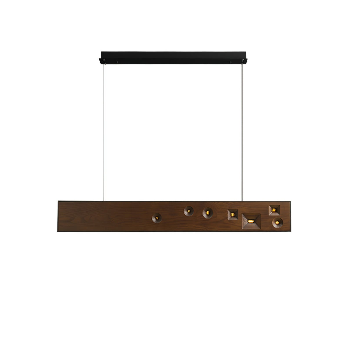 Elvorora Pendelleuchte Holz Linear LED Edelstein