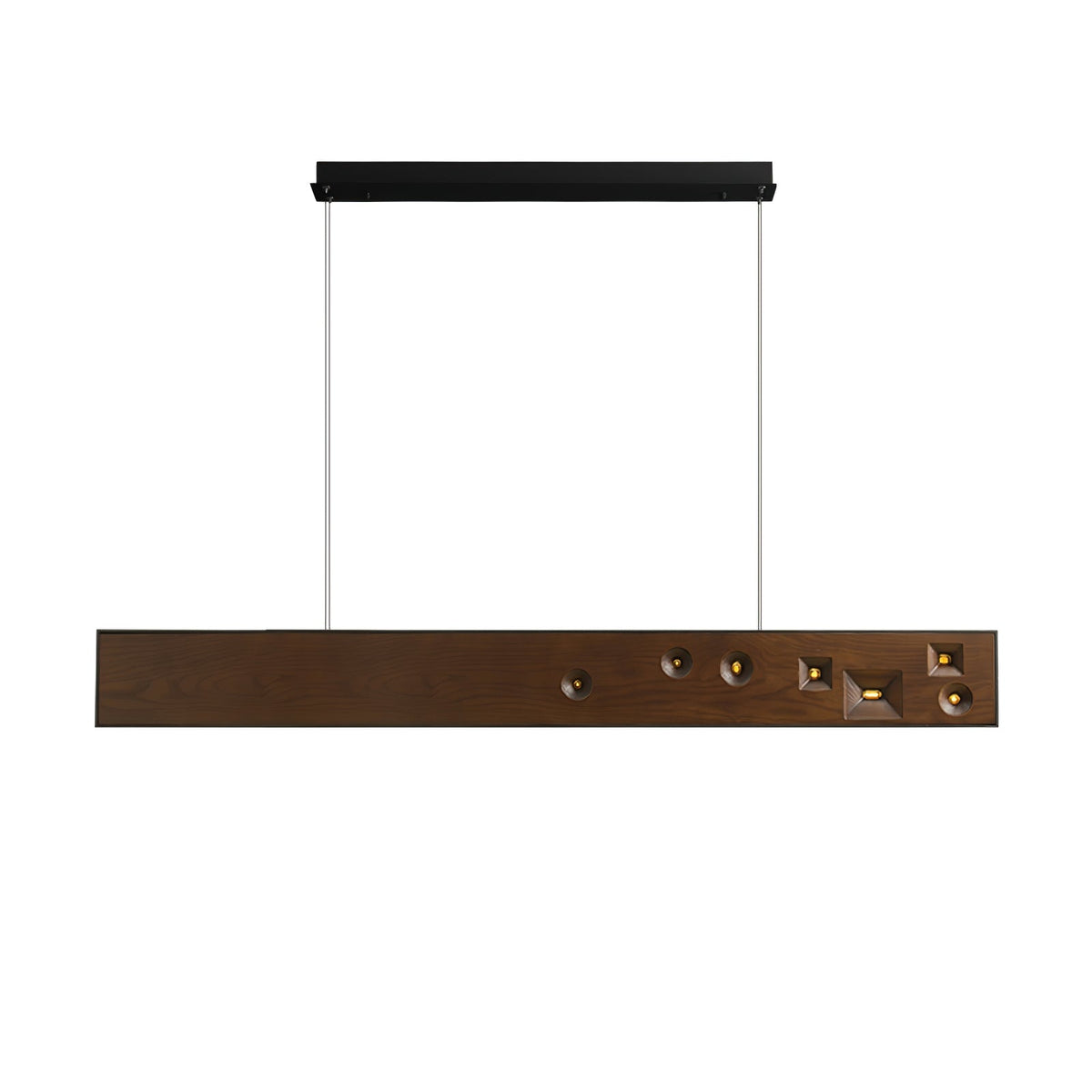 Elvorora Pendelleuchte Holz Linear LED Edelstein