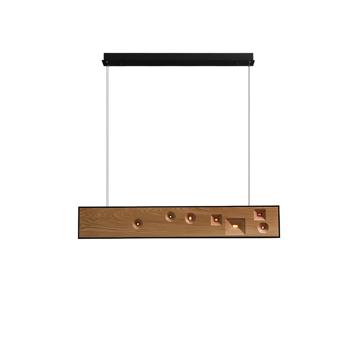 Elvorora Pendelleuchte Holz Linear LED Edelstein