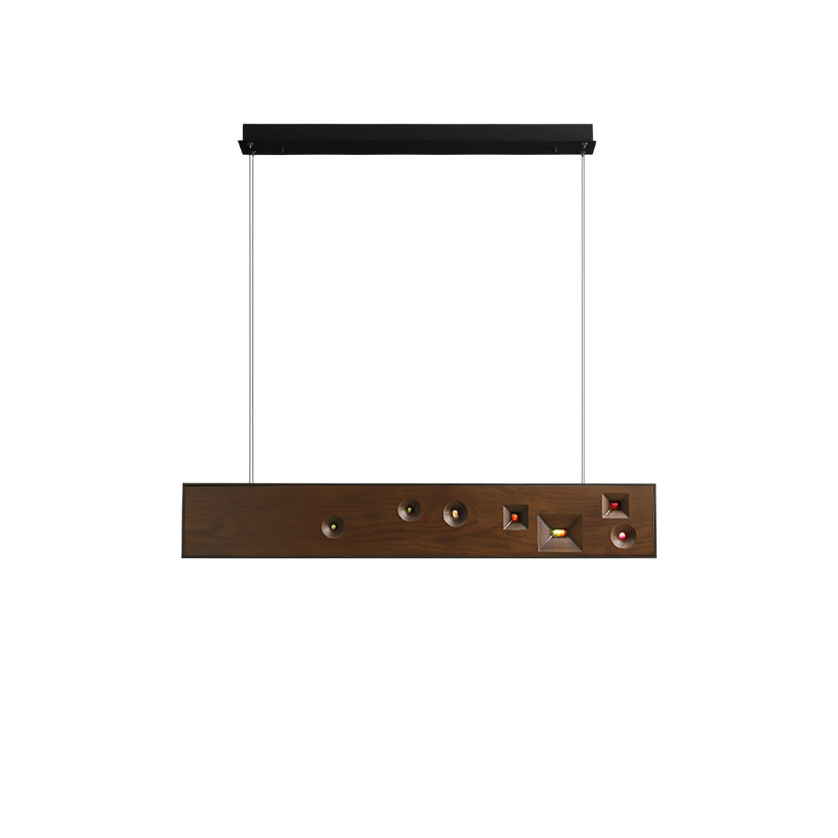 Elvorora Pendelleuchte Holz Linear LED Edelstein