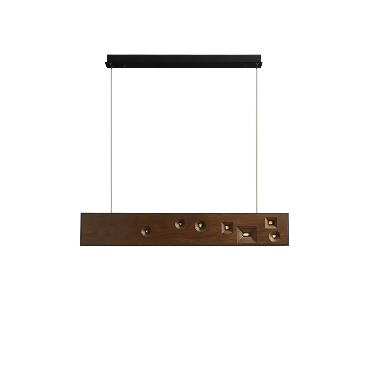 Elvorora Pendelleuchte Holz Linear LED Edelstein